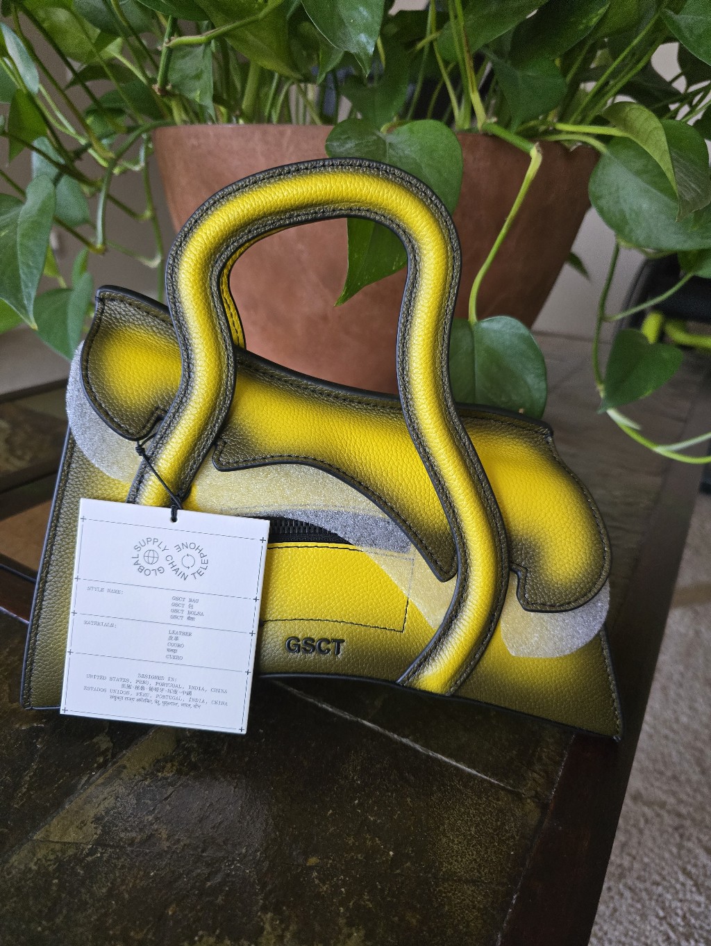 Mschf Gsct Mini Bag Black With Yellow Fade